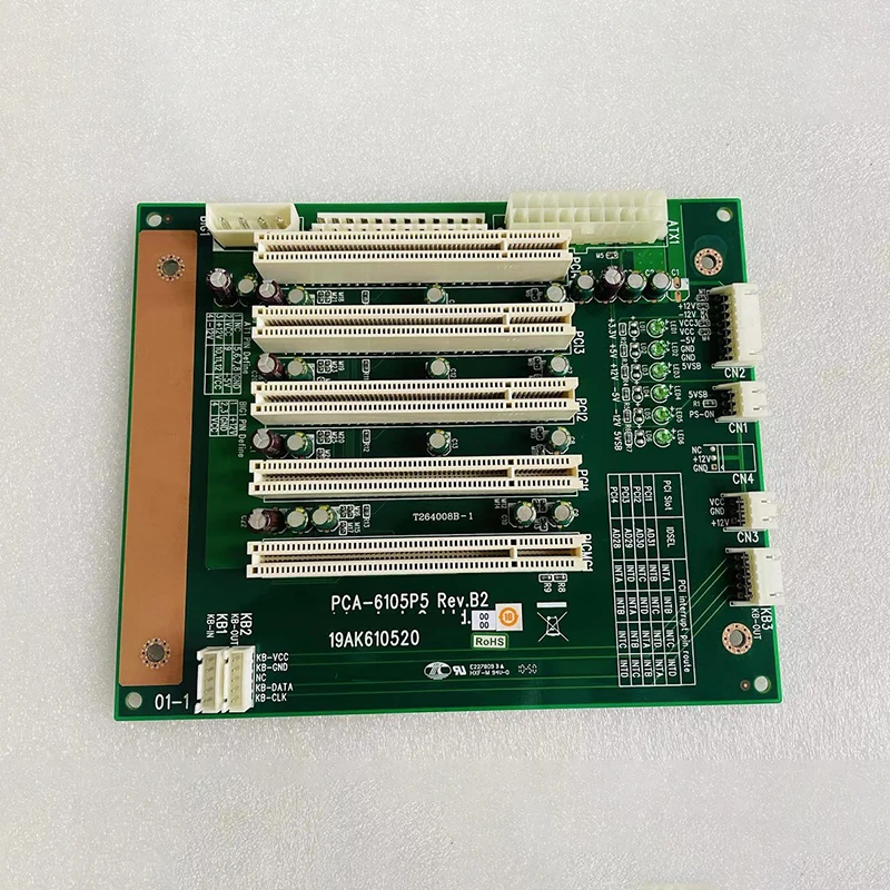 

For Advantech PCA-6105P5 REV.B2 19AK610520 Industrial Control Baseboard 5PCI Slot Supports AT And ATX