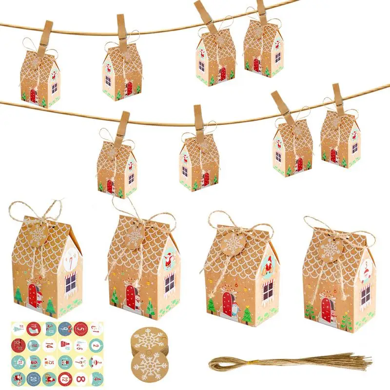 Es Christmas Paper Treat Bags Christmas Theme Reusable Holiday Gift Bags For Kids Small Christmas Party Gift