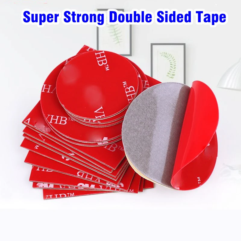 100pcs Super Strong Double Sided Tape Heavy Duty Mounting Tapes No Trace High Viscosity Self Adhesive Acrylic Pad Patch Sticky