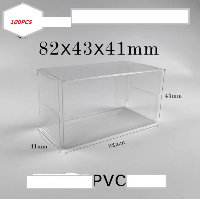 

100PCS 8.2X4.3X4.1CM PVC Clear MATCHBOX TOMY Toy Car Model 1/64 TOMICA Hot Wheels Dust Proof Display Protection Box