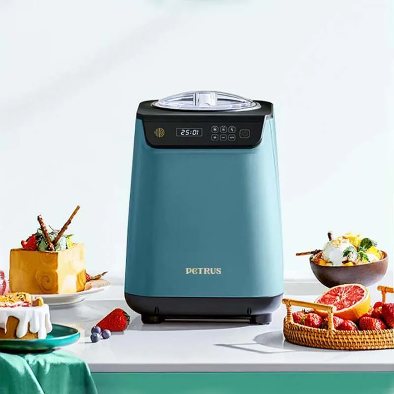 

220V Italian Fruit Roll Ice Cream Machine Freezer Compressor Household Fully Automatic Fried Ice Cream Dessert Yogurt Ice Maker