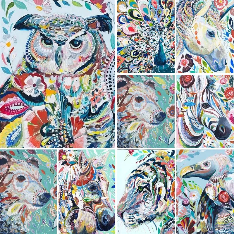 

Алмазная 5D картина «сделай сам», акварельная животная, сова, лошадь, корова, Зебра, птица, павлин, искусственная вышивка крестиком, вышивка, подарок