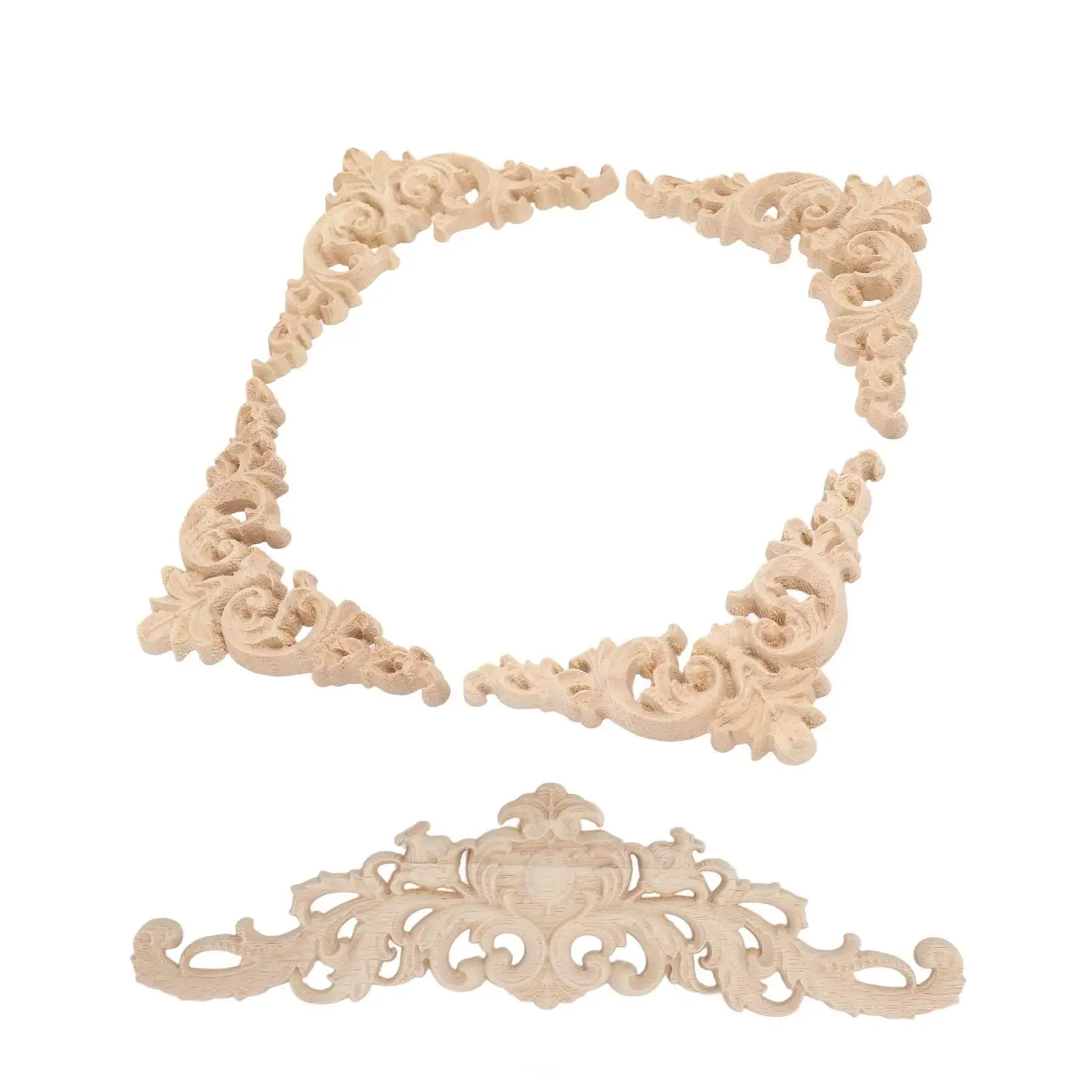 Неокрашенная деревянная аппликация - декоративные акценты в европейском стиле