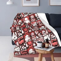 boku no my hero academia kirishima blanket 3d collage college plaid anime flannel blanket bedroom sofa soft warm bed cover