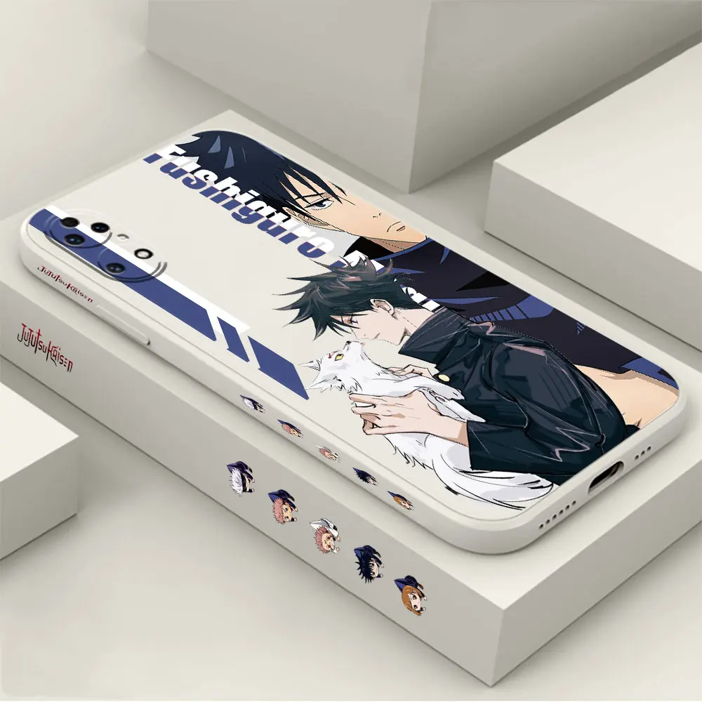 Jujutsu Kaisen Fushiguro Megumi Phone Case For Huawei P60 P50 P40 P30 P20 Mate 50 40 30 20 20X 10 Colour Liquid Silicone Cover