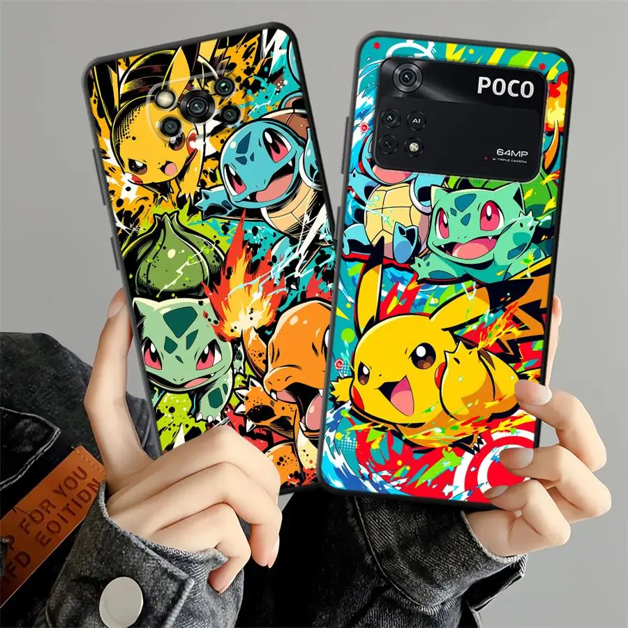 Фото Чехол для телефона Xiaomi Poco F8 M3 M4 M7 Pro F1 C75 C71 C61 M5 F3 X3 X4 X5 X7 Pro C50 с мультяшным дизайном Покемонов №1