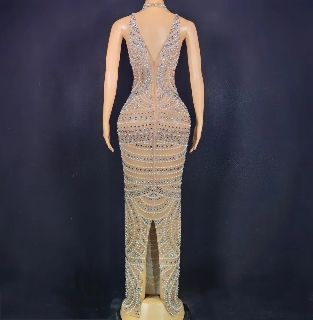 Женское сексуальное Сверкающее длинное платье в виде фатина вечернее женское