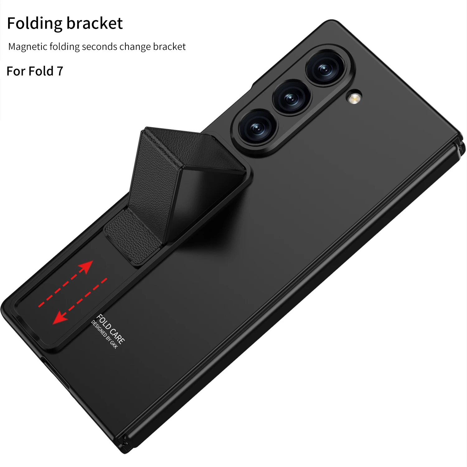 Чехол для Samsung Z Fold7 со складной подставкой — ультратонкий бронированный дизайн |   Защита переднего стекла и противоударная (art.: 3920cf20586aa) - 3920cf20586aa