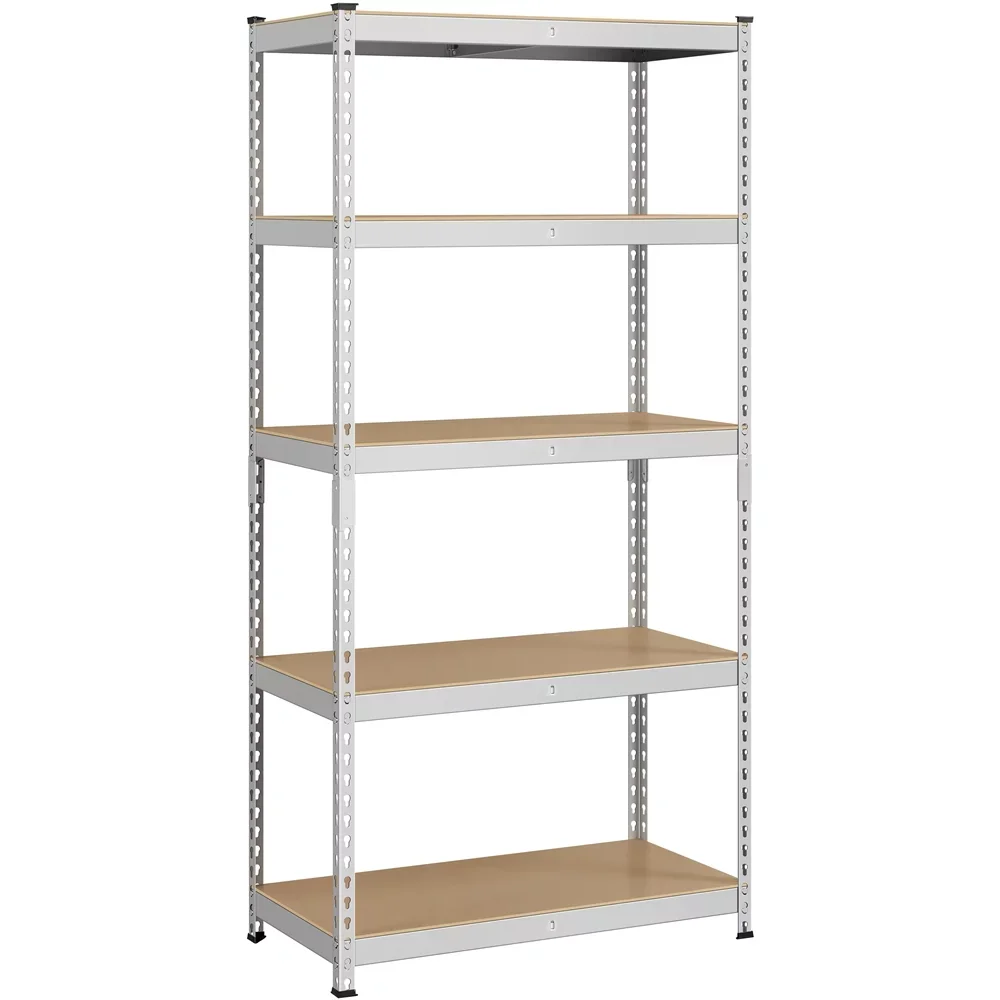 

5-Shelf Boltless & Adjustable Steel Storage Shelf Unit, Silver, Holds up to 705 lb Per Shelf