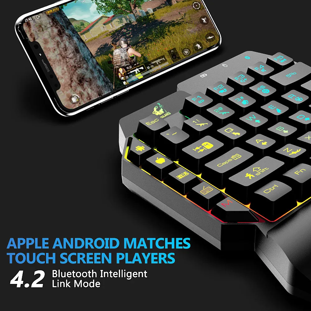

G11 мобильный геймпад Проводная Blueteeth 4,2 клавиатура 39 клавиш Мини Проводная клавиатура для одной руки игровая клавиатура для IOS Android игр