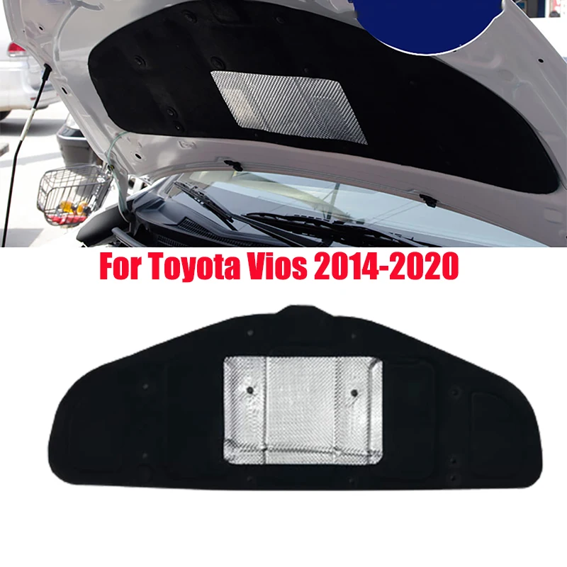 

Car Front Hood Engine Sound Heat Insulation Cotton Pad Soundproof Mat Cover Foam for Toyota Vios 2014 -2020