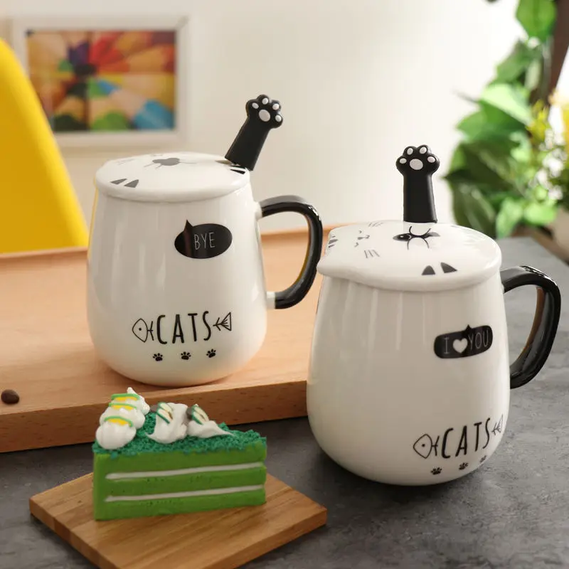 

400 мл креативные котята кружки кофейная чайная чашка кофейные чашки и кружки Бесплатная доставка Кружка керамика и искусственная керамика Go