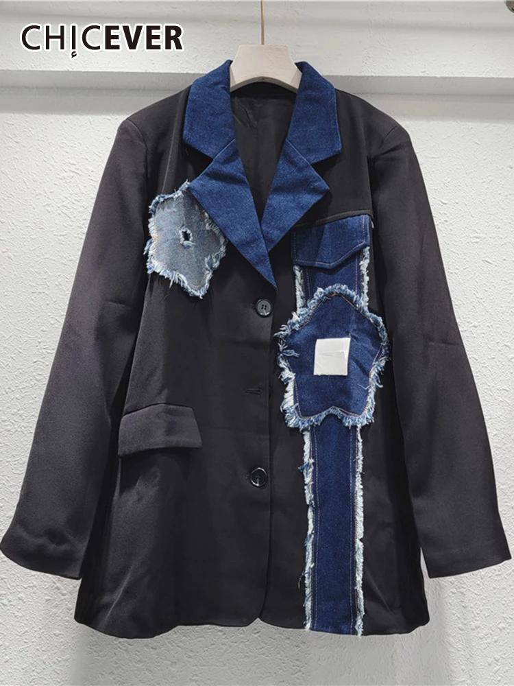 

Женский блейзер с отложным воротником, длинным рукавом