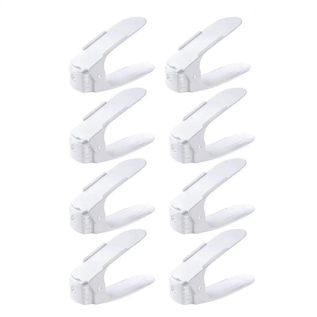 

8PCS Adjustable Shoes Organizers Slots Shoe Stands Foot Stands Space Saving