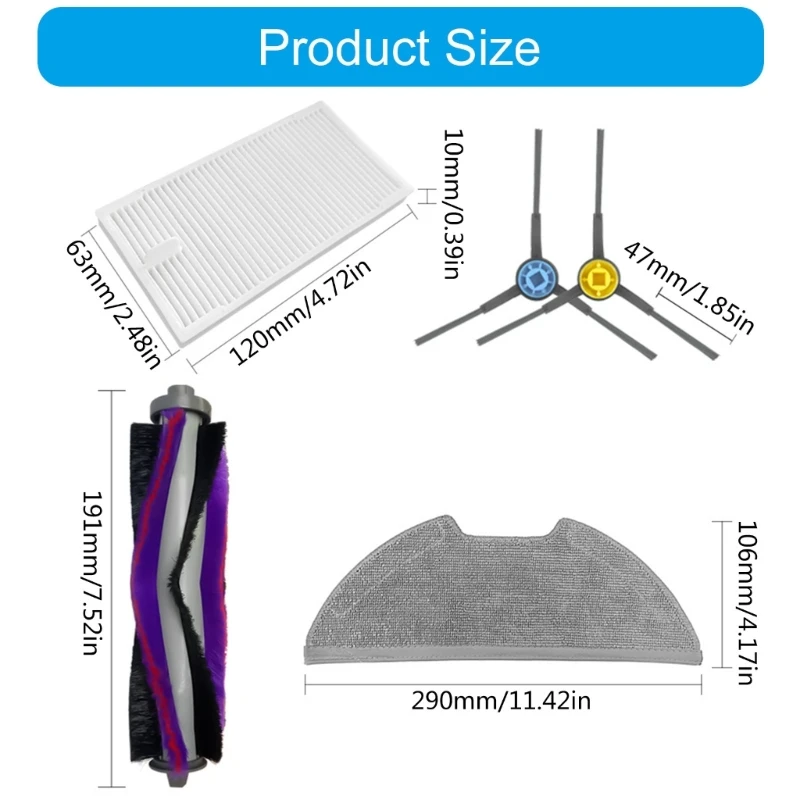 Запасная часть основной щетки фильтра для мытья полов подходит модели E10S