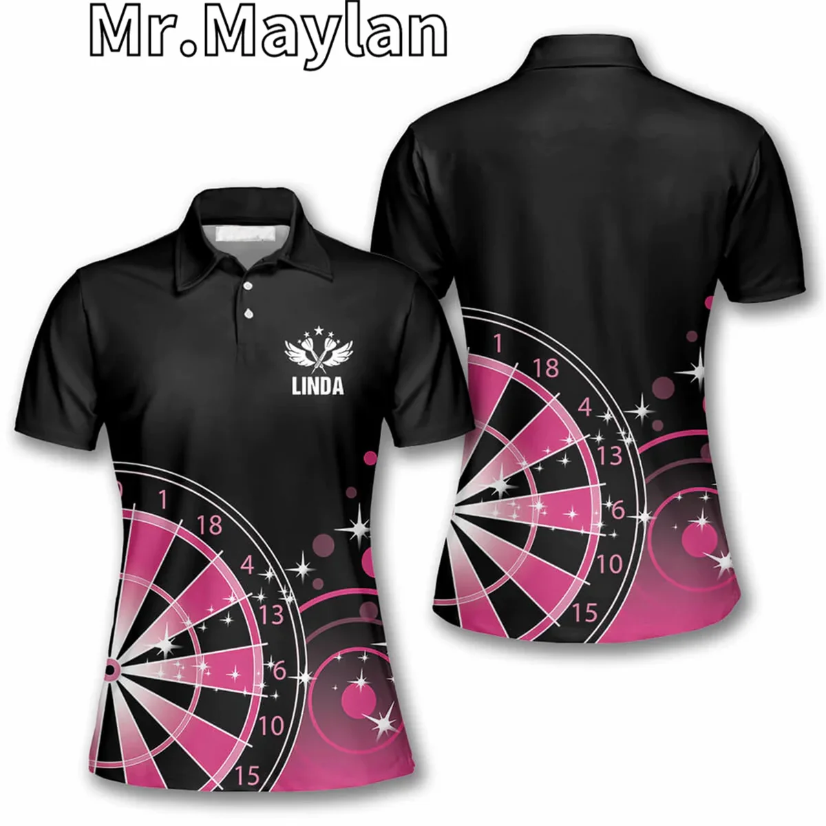 Спортивная 3d-рубашка-поло для женщин летняя футболка унисекс с разноцветным