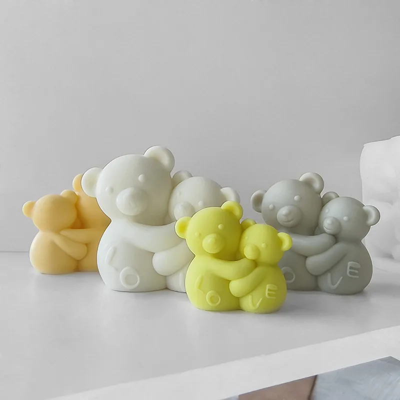 3D силиконовая форма подарок на день Святого Валентина пластырь в виде медведей