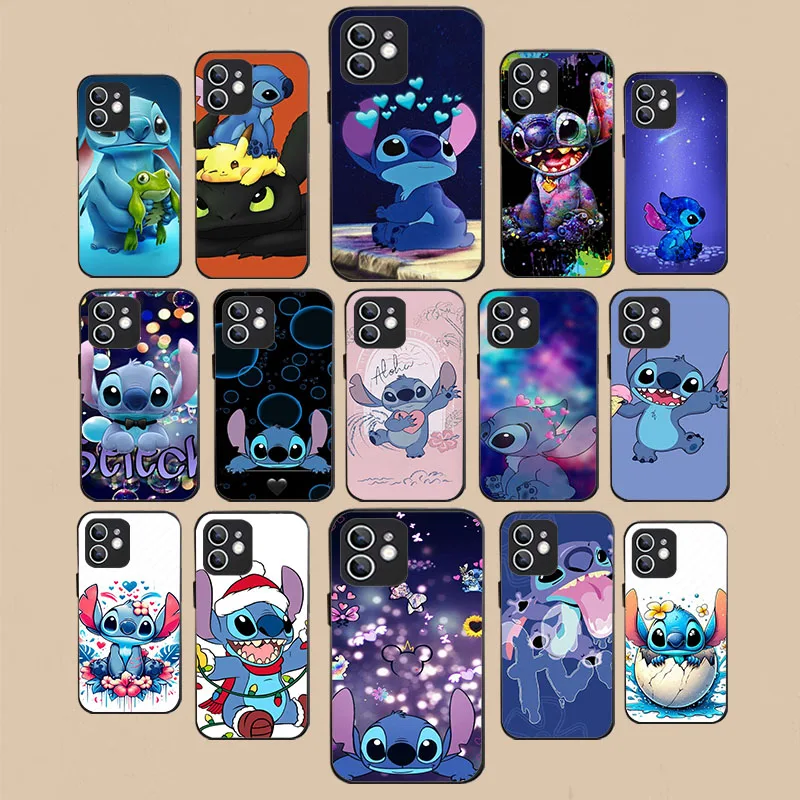 WAA-37 Stitch Black Flexible TPU Case For OPPO A3 5 9 15 16 17 38 40 52 53 54 57