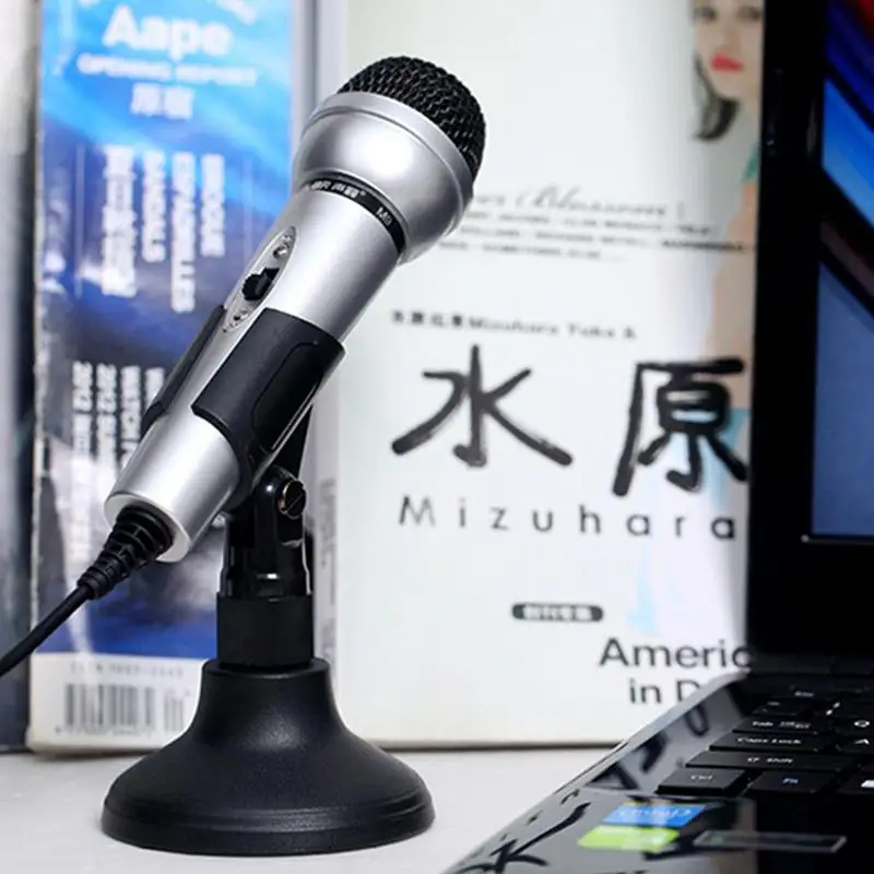

Microphone For Computer | M9 Mic Singing Karaoke Microphone Vocal Handheld | Ergonomic PC Mic Universal For Voice Games Network