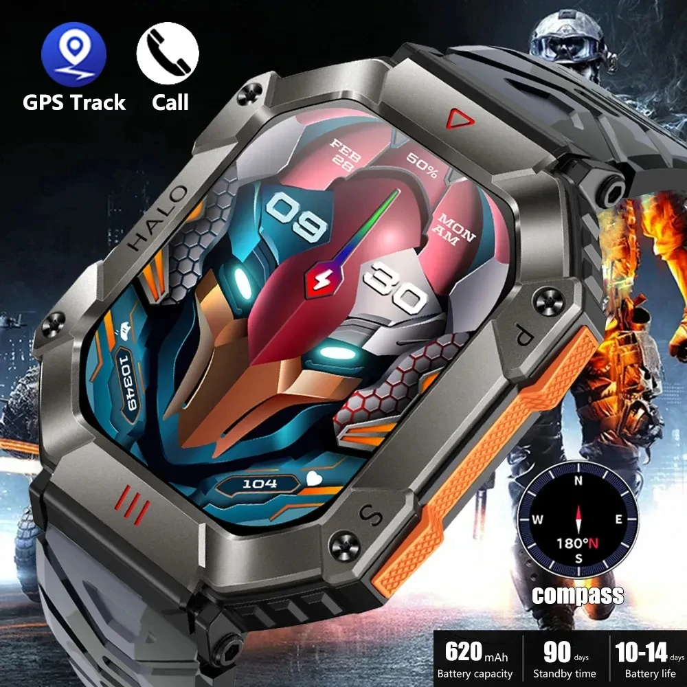 Мужские водонепроницаемые смарт-часы Ip68 цвет в ассортименте