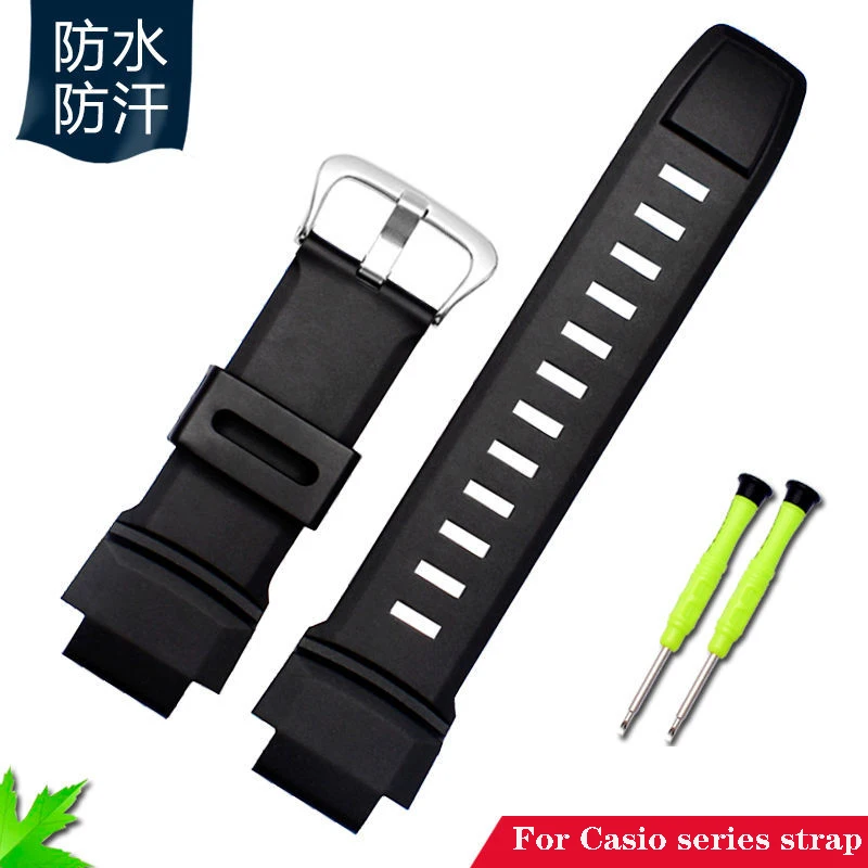 

Rubber Wrist Strap For Casio PROTREK PRG-260/270/550/250 PRW-3500/2500/5100 Replacement Black Bracelet 18mm Silicone WatchBands