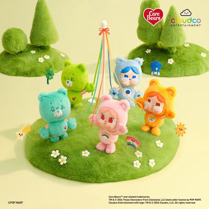 Фото Новинка 2026 года: Оригинальная серия POP MART Crybaby X Care Bears. Слепые коробки с виниловыми плюшевыми подвесками-украшениями. Загадочные коробки-сюрпризы. Подарки на день рождения. №4