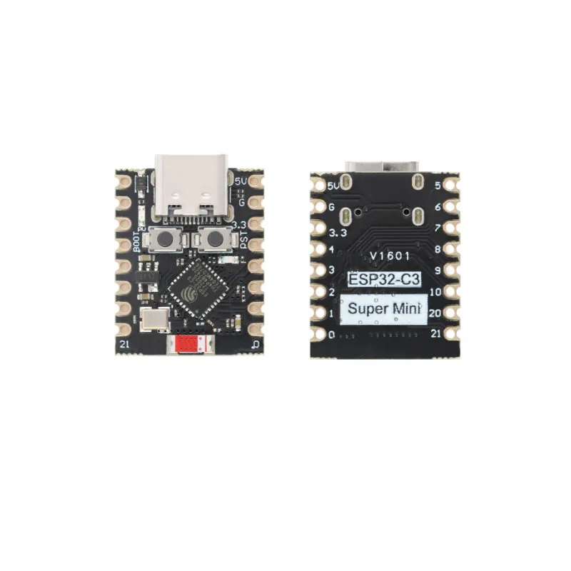 Фото Плата разработки ESP32-C3-SuperMini, модуль ESP32-C3-PRO с поддержкой Wi-Fi 2.4G и Bluetooth, контроллер для программирования и обучения, основной модуль. №5