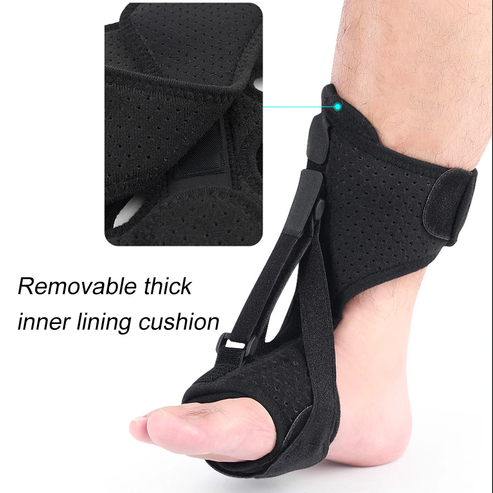 Фото 1 шт. AFO Drop Foot Brace, регулируемая ортопедическая скоба для стопы, восстановление подошвенного фасциита, поддержка шины для ног, предотвращение ортопедического применения №1