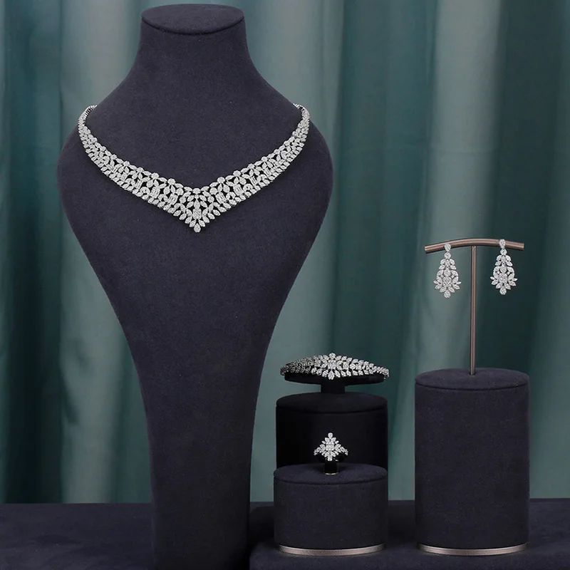 

Wedding Jewelry Set High Quality AAA CZ Zirconia Earring Necklace Set for Women Bridal Weddings Jewelry Set Bijoux Femme Ensembl
