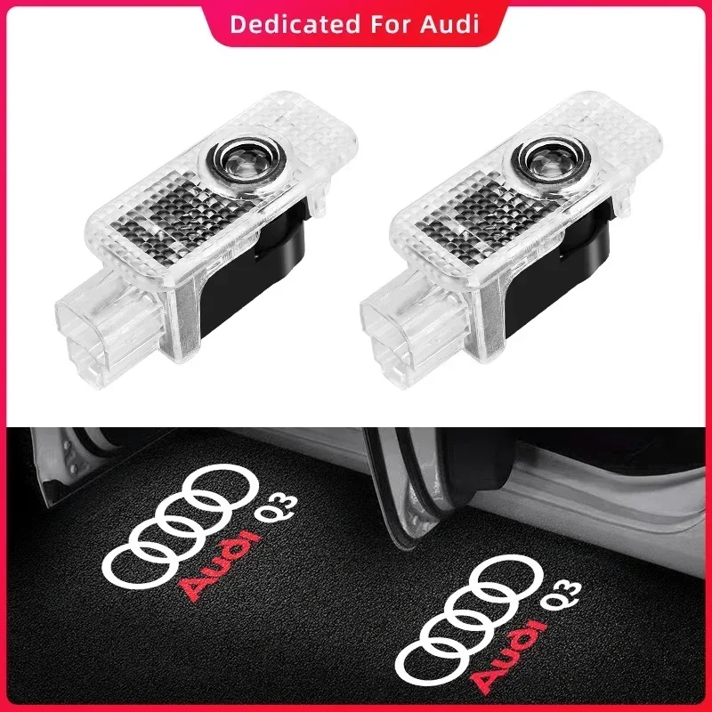 2X лампа приветствия двери автомобиля светодиодная проектора для Audi SLINE QUTTRO S2 S3 S4 S5