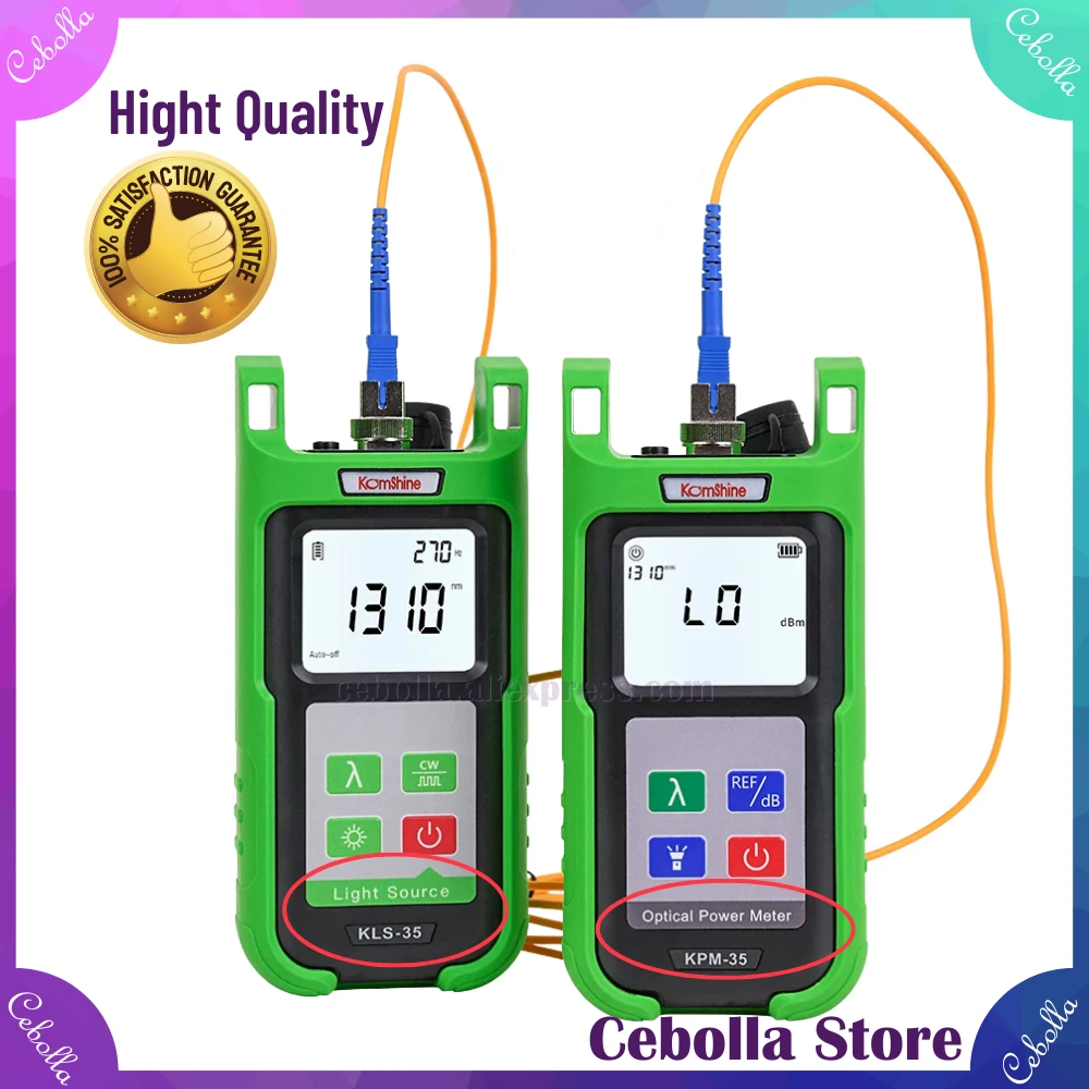 

KomShine KPM-35 Optic fiber power meter FTTH Singlemode Fiber Optical Light Source and fiber cable tester KLS-35 SM