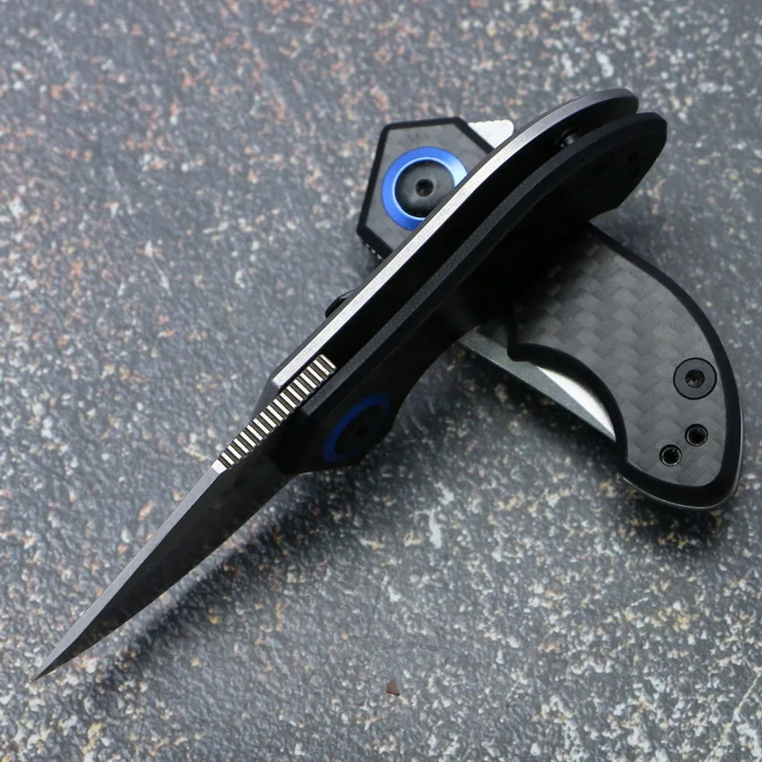 Складной нож с логотипом ZT 0022 шарикоподшипник Флиппер сталь углеродное волокно