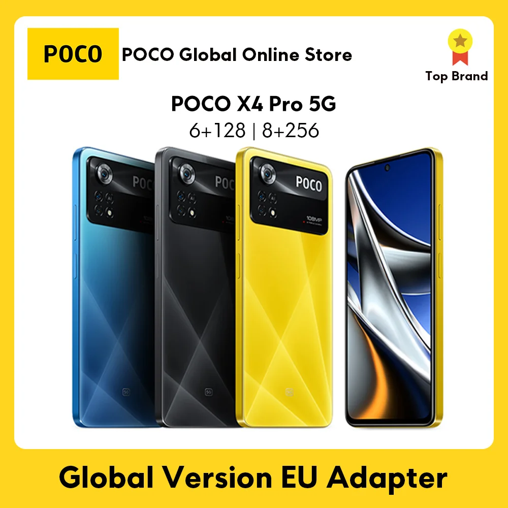 Global Version POCO X4 Pro 5G Smartphone Telephone 108MP Triple Camera 120Hz Amoled screen 67W turbo charging Snapdragon 695