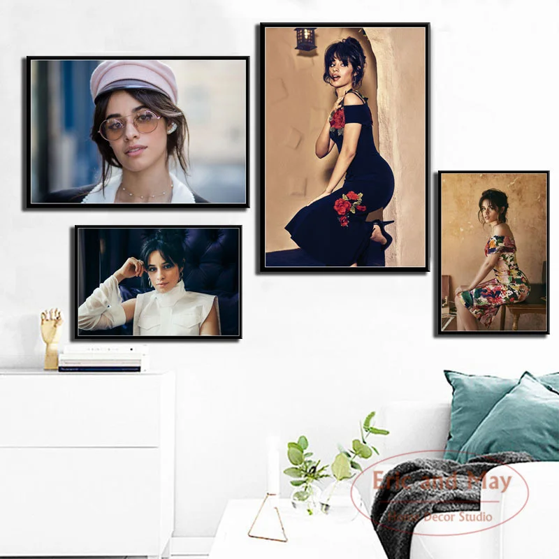 

Camila Cabello Music Singer Poster And Print Canvas Painting Art Wall Pictures Hot Retro Style Living Room Decoration Plakat