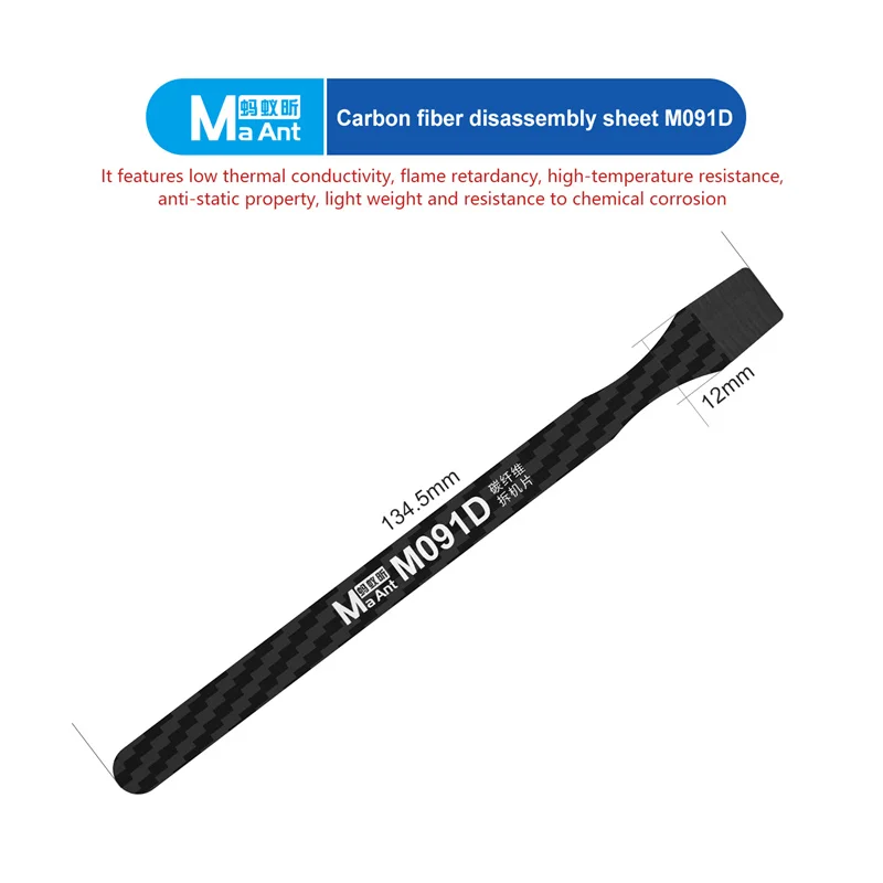 

MaAnt M091 Набор лезвий для разборки из углеродного волокна для мобильного телефона, антистатические инструменты для подъема карт/скребок/инструменты для удаления липкости