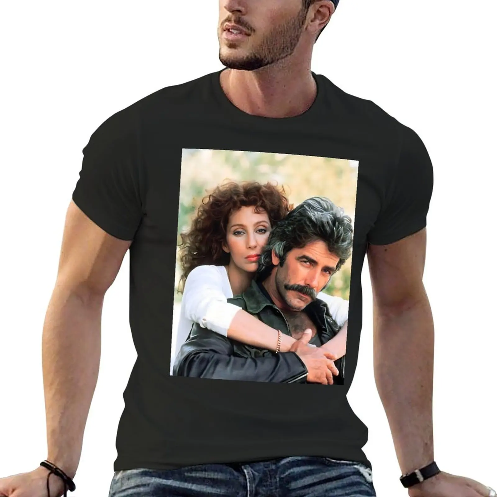1985 футболки Cher and Sam Elliott женские топы для мужчин из хлопка