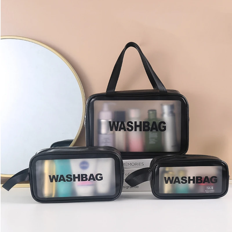 Toiletry Bag for Women Men, Translucent Waterproof Makeup Cosmetic Bag Travel Organizer for Accessories, Toiletries