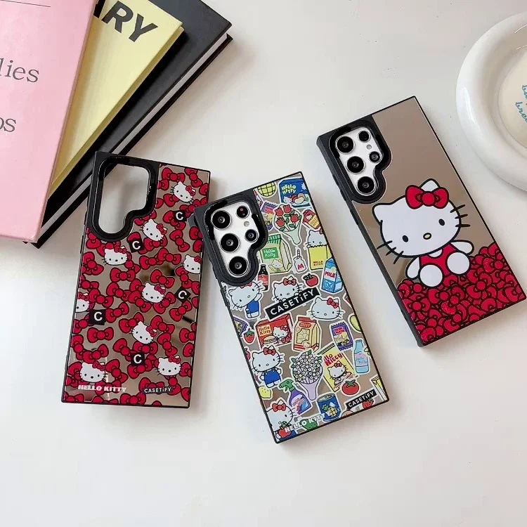 

Аниме окружающее зеркало Kitty подходит для Samsung S23ultra чехол для телефона S22ultra/s23