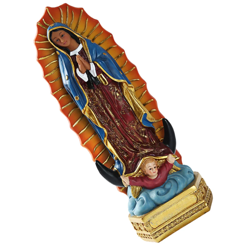 

Figure Mother Mary Statue Jesus Guadalupe Sculpture Blessed Renaissance Gift Religious Virgen Statues Lady Figurinecatholic