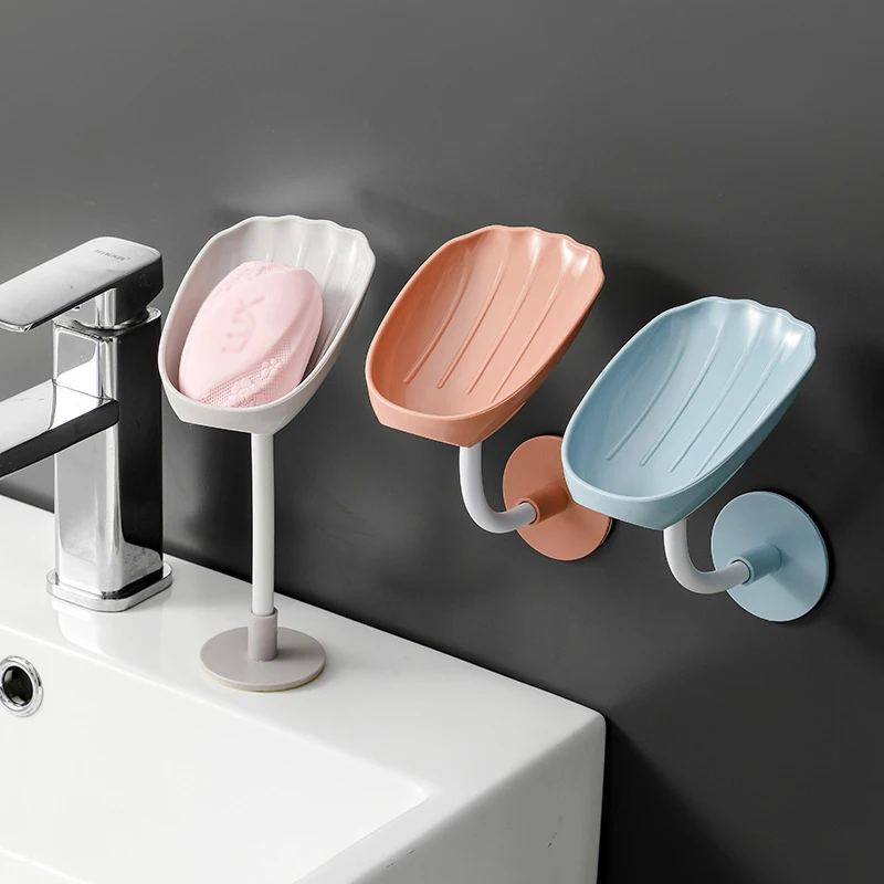 

Soap Dish for Shower Soap Holder Flexible Adjustable Wall Mounted Soap Saver Soap Container Draining Tray for Kitchen Bathroom