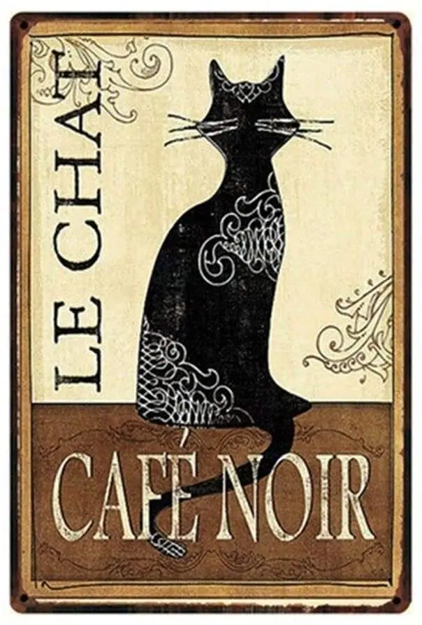 

Винтажный металлический знак жестяная фотография милый кот животные домашний бар клуб паб настенные декоративные знаки 12x8 дюймов