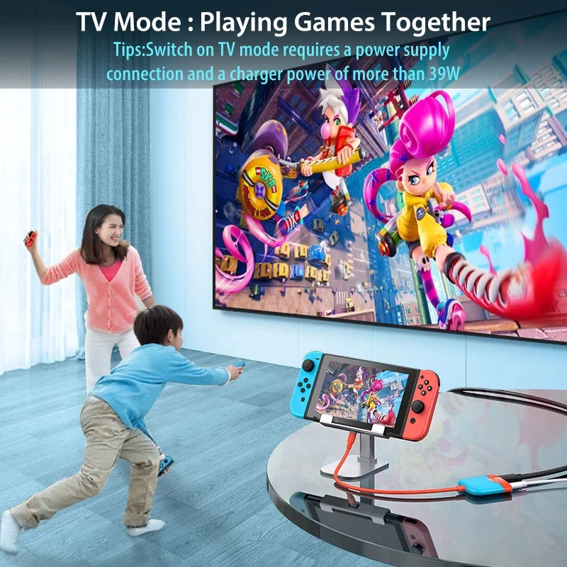 

Док-станция с выключателем Usb c для Nintendo Switch, совместимая с Hdmi, 4k Tv, 100 Вт, док-станция Pd, аксессуары, док-станция для зарядки для хоста Ns Switch