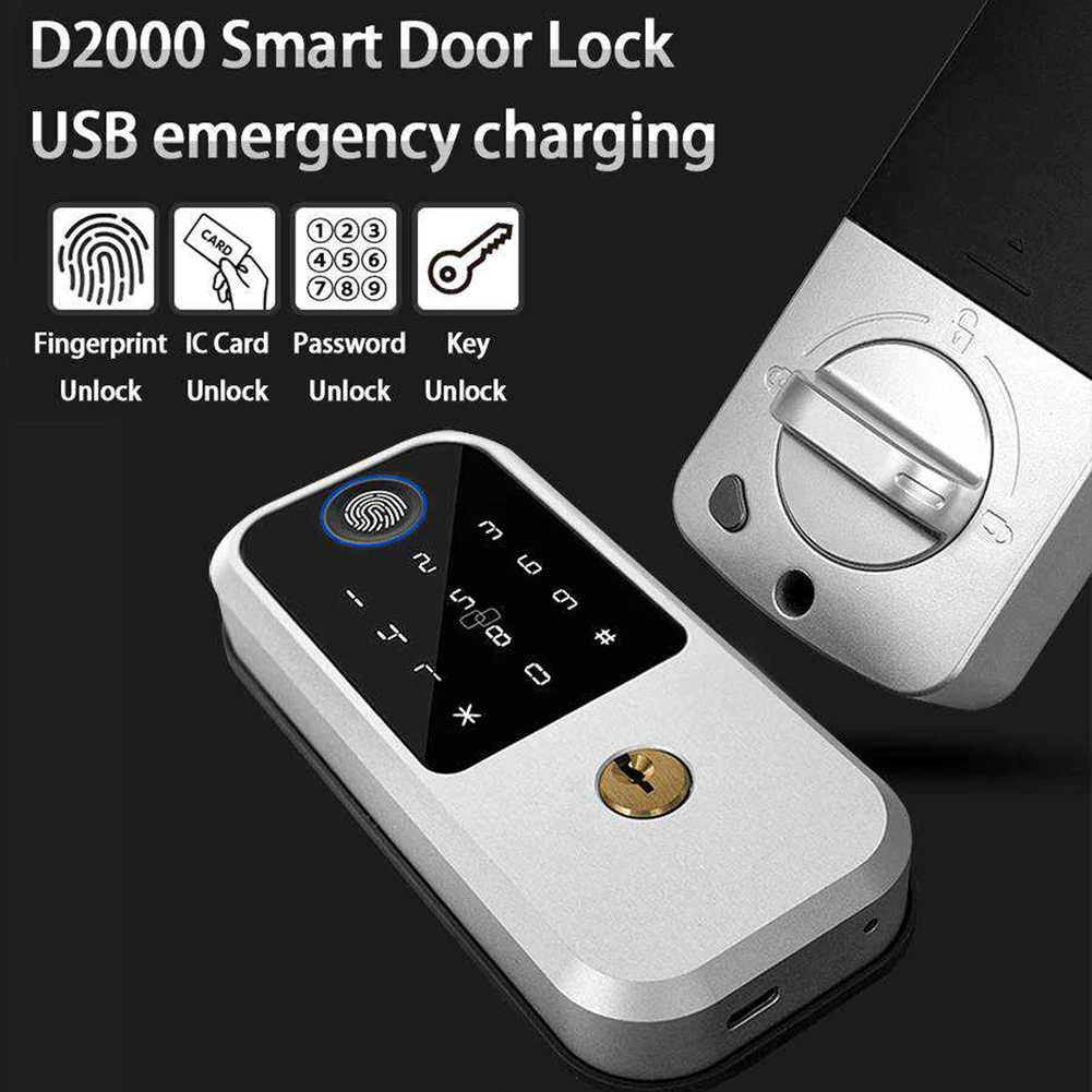 

Digital Biometric Smart Locks Fingerprint Biometric Digital Password Card Code Keyless Entry Electronic Lock for Home Apartment