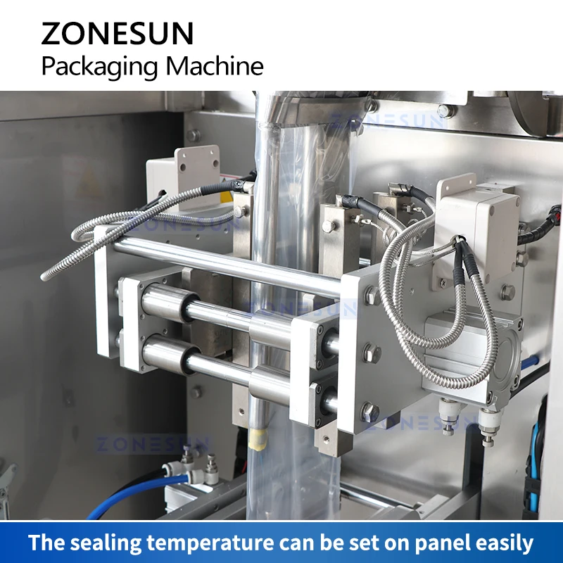 ZONESUN VFFS Упаковочная машина Вертикальная форма Жидкие гранулы Попкорн Масло Соль