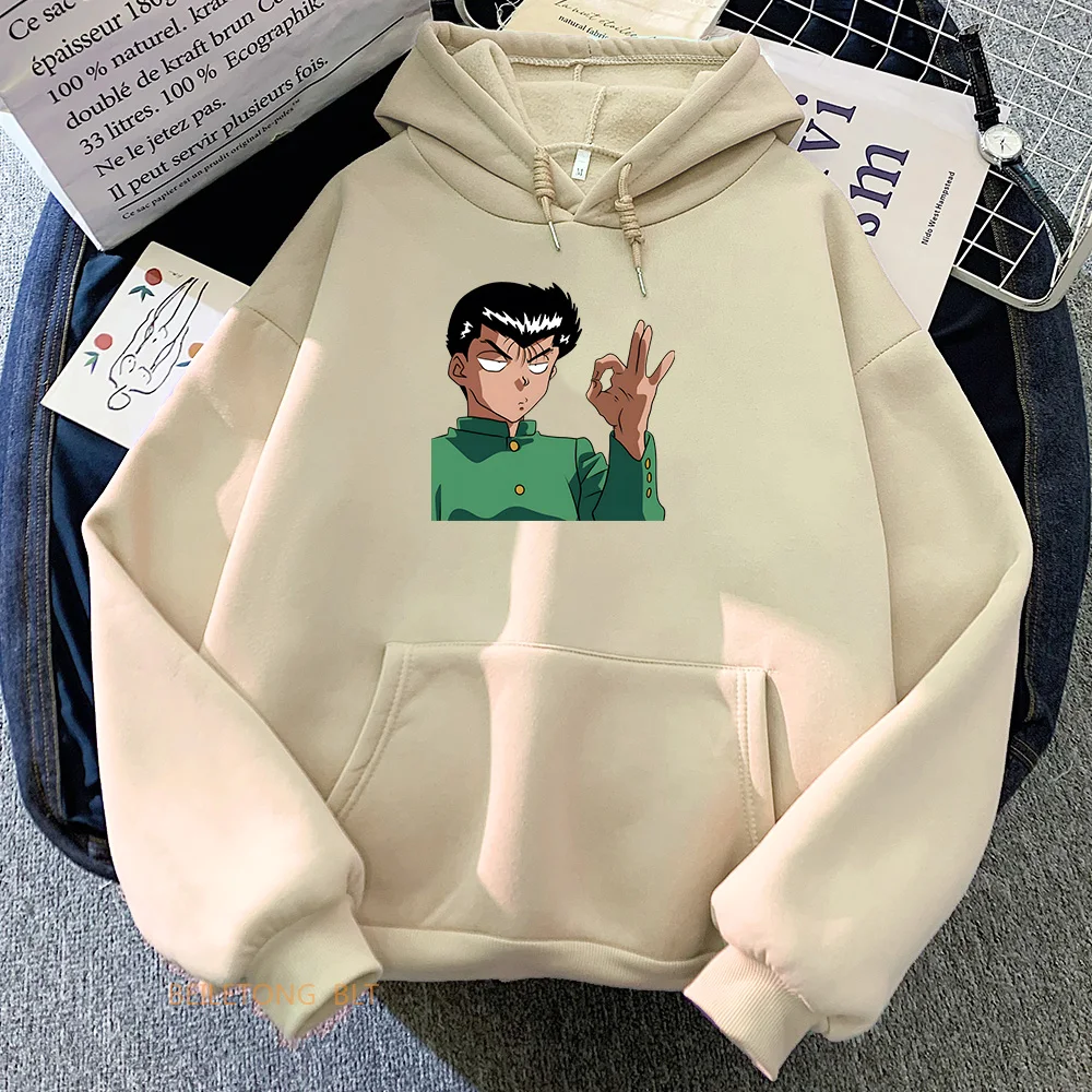 

Yu Hakusho Yuusuke Urameshi Свитшот Женская Повседневная Толстовка манга графическое пуловеры аниме фотобудка одежда небольшие стрейч