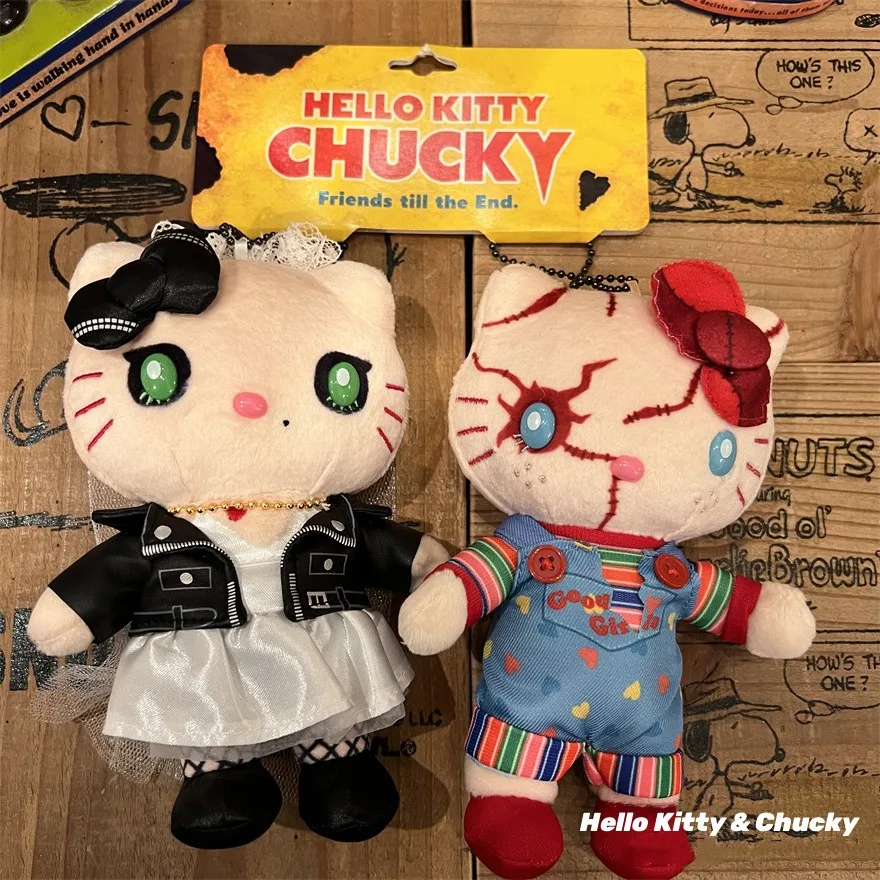 

Sanrio Hello Kitty Chucky Zombie Bear Limited Edition Halloween Doll Knapsack Mobile Phone Bag Coin Purse Plush Pendant Gifts