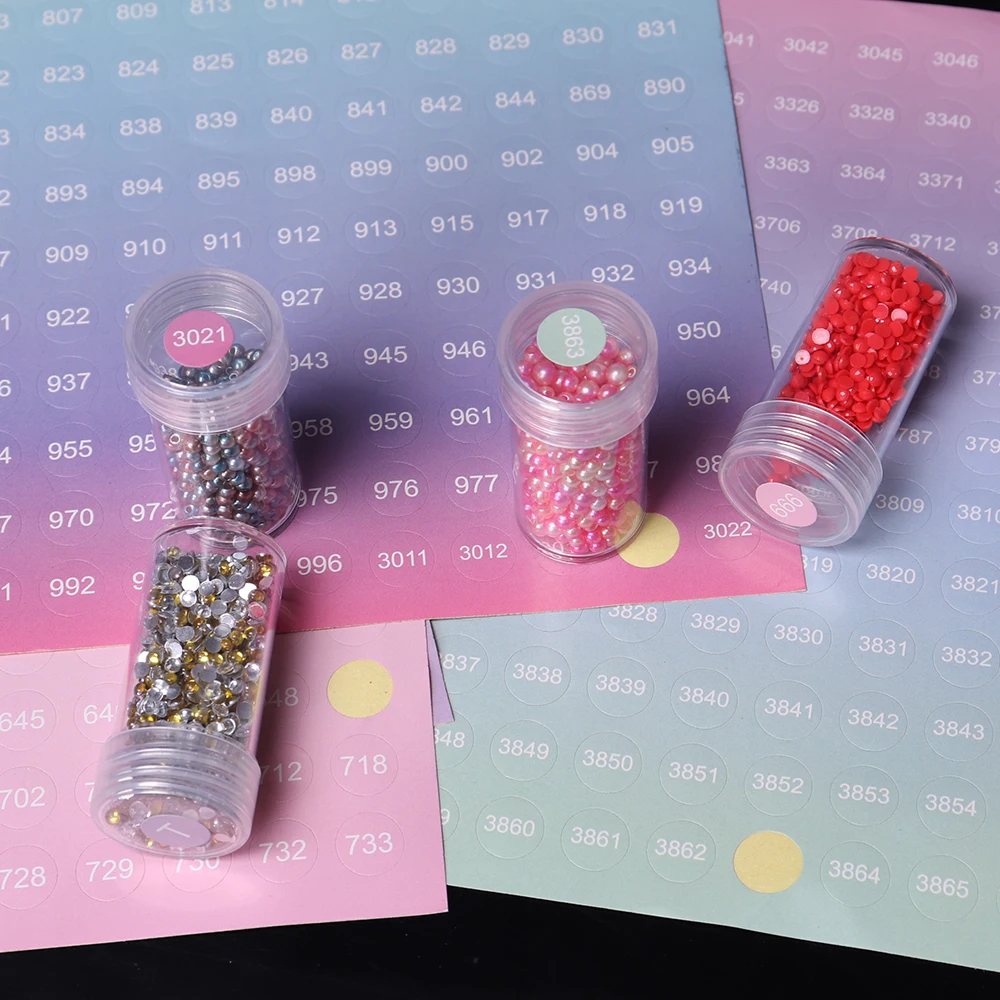 Алмазная живопись DMC ярлыки с номерами цветов наклейки для хранения мозаичные