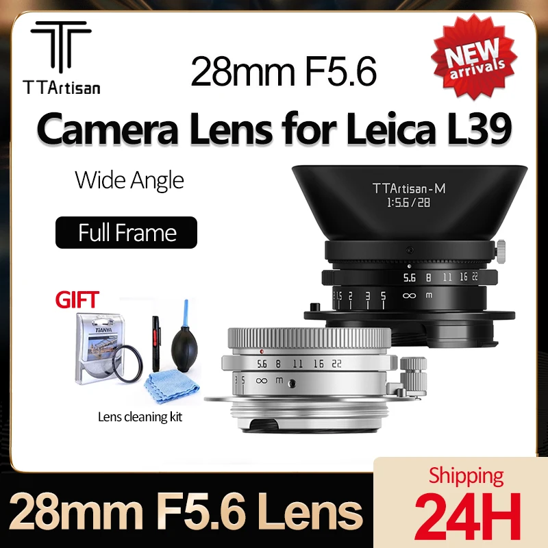 TTArtisan 28 мм F5.6 Полнокадровый объектив для камеры, гиперфокальный широкоугольный объектив для Leica L39 Mount Leica IIIA IIIB IIIG IF IIF III камера