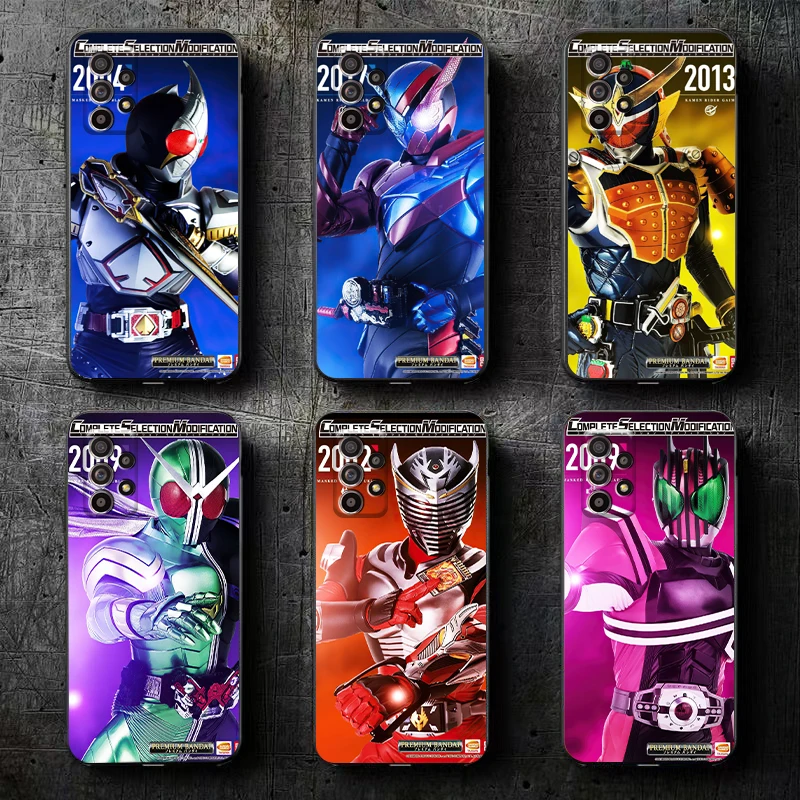 

Kamen Rider Phone Case For Samsung Galaxy S8 S8 PLus S9 S9 Plus S10 S10E S10 Lite 5G Plus Back Black Soft Silicone Cover