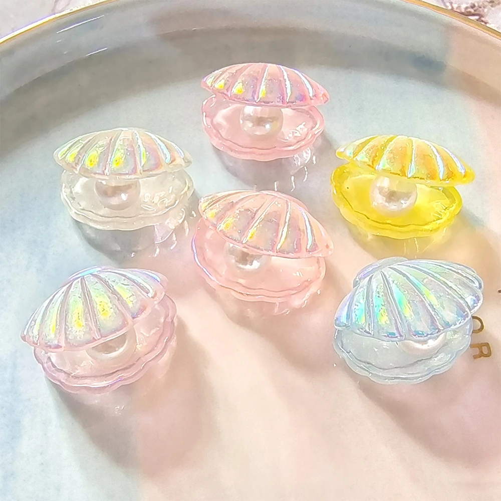 10 шт. милые жемчужные ракушки с цветным покрытием |